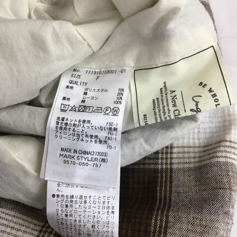 アングリッド Ungrid パンツ スラックス 111910710001 チェックワイドパンツ FREE チェック マルチカラー / マルチカラー / レディース USED 古着 中古 10108540