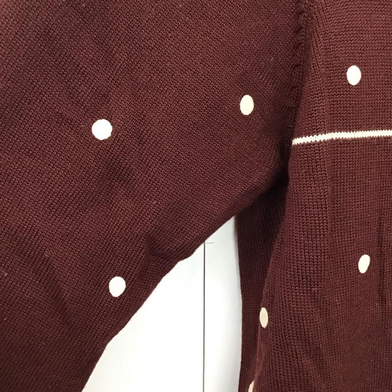 ローブドシャンブル コムデギャルソン robe de chambre COMME des GARCONS カットソー 長袖 長袖カットソー クルーネックカットソー ロングスリーブカットソー ドット えんじ / ワインレッド / レディース USED 古着 中古 10117906