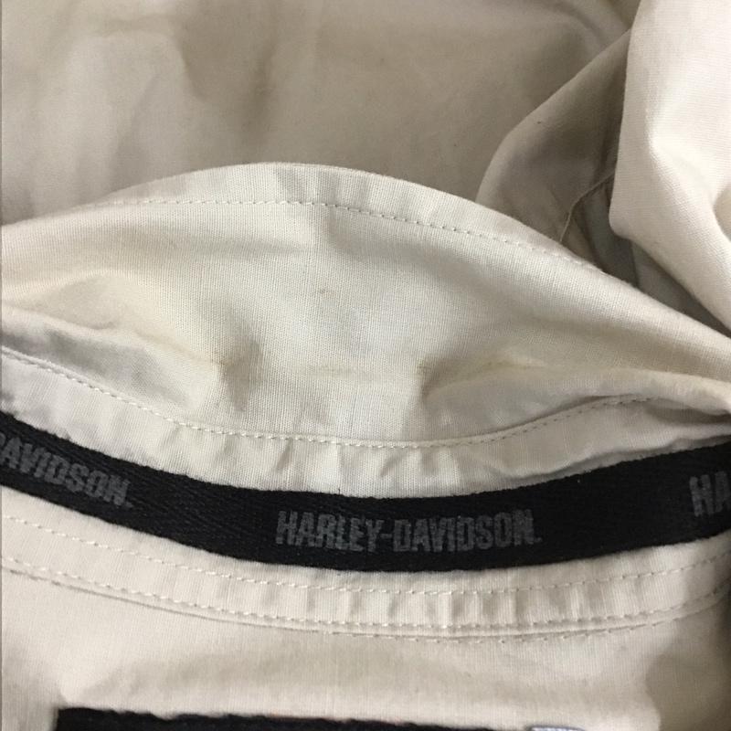 ハーレーダビッドソン Harley-Davidson シャツ、ブラウス 半袖 96135-09VM バックロゴ L 刺繍 ベージュ / ベージュ / メンズ USED 古着 中古 10111870