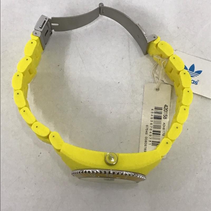 アディダス adidas 腕時計 アナログ(クォーツ式) ADH6179 ワンポイント 黄 / イエロー / メンズ USED 古着 中古 10135227