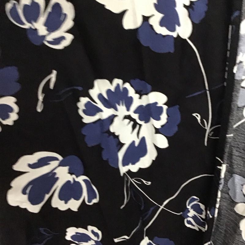 アズールバイマウジー AZUL BY MOUSSY カーディガン 半袖 250CSA30-587D BIG FLOWER GOWN ビッグフラワーガウン S 総柄 X 花柄 黒 / ブラック / レディース USED 古着 中古 10138094