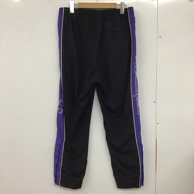 チャンピオン Champion パンツ ワークパンツ、ペインターパンツ c3-q209 アクションナイロンパンツ ロングパンツ L ロゴ、文字 紺 / ネイビー / X 紫 / パープル / メンズ USED 古着 中古 10132320