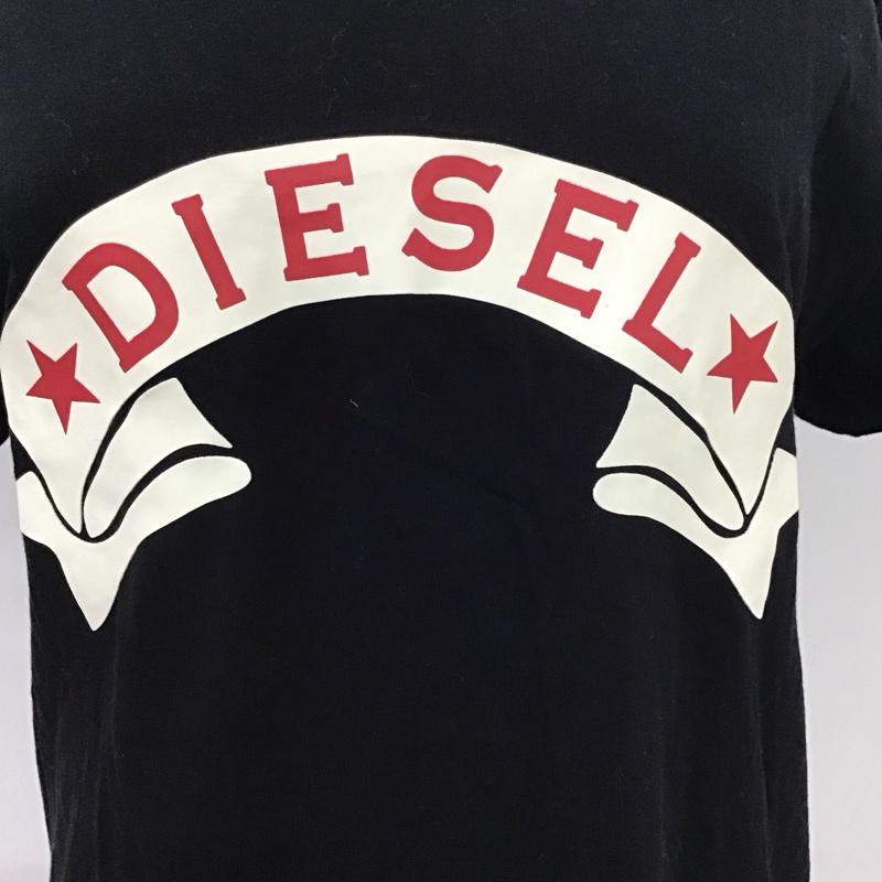 ディーゼル DIESEL Tシャツ 半袖 半袖カットソー プリントTシャツ クルーネックカットソー S プリント 黒 / ブラック / レディース USED 古着 中古 10115974
