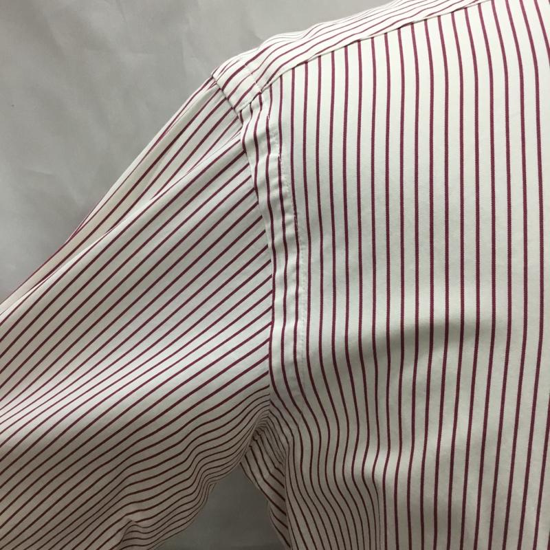 ラルフローレン RALPHLAUREN シャツ、ブラウス 長袖 長袖シャツ カラーシャツ ポケットシャツ 長袖カットソー ストライプシャツ L ストライプ 白 / ホワイト / X 赤 / レッド /  メンズ USED 古着 中古 10113290