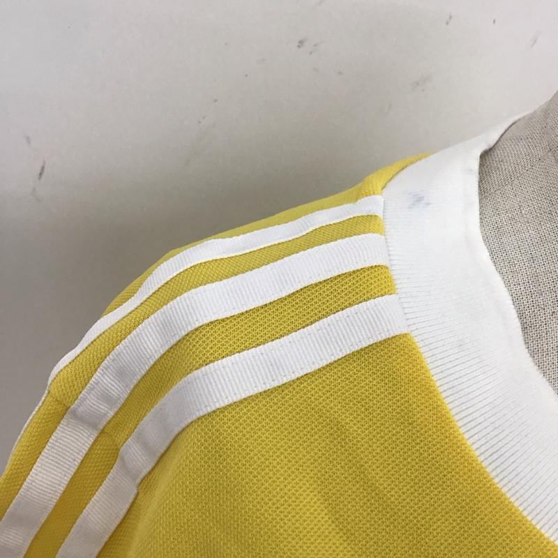 アディダス adidas Tシャツ 半袖 FL4141 フィオルッチ Vネック 天使 S プリント 黄 / イエロー / レディース USED 古着 中古 10121090