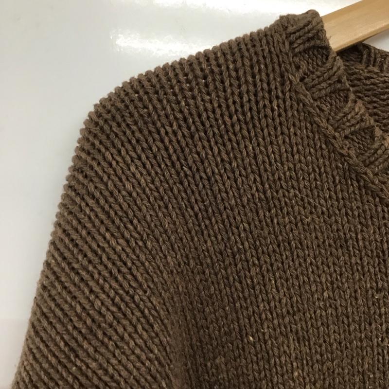 ポロバイラルフローレン Polo by RALPH LAUREN ニット、セーター 長袖 長袖ニットカットソー クルーネック セーター L 無地 茶 / ブラウン / メンズ USED 古着 中古 10133693