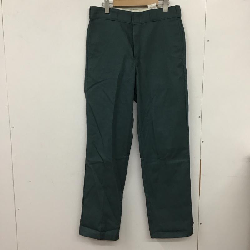 ディッキーズ Dickies パンツ ワークパンツ、ペインターパンツ ワークパンツ ワイドパンツ カジュアルパンツ 32インチ 無地 緑 / グリーン / メンズ USED 古着 中古 10132098