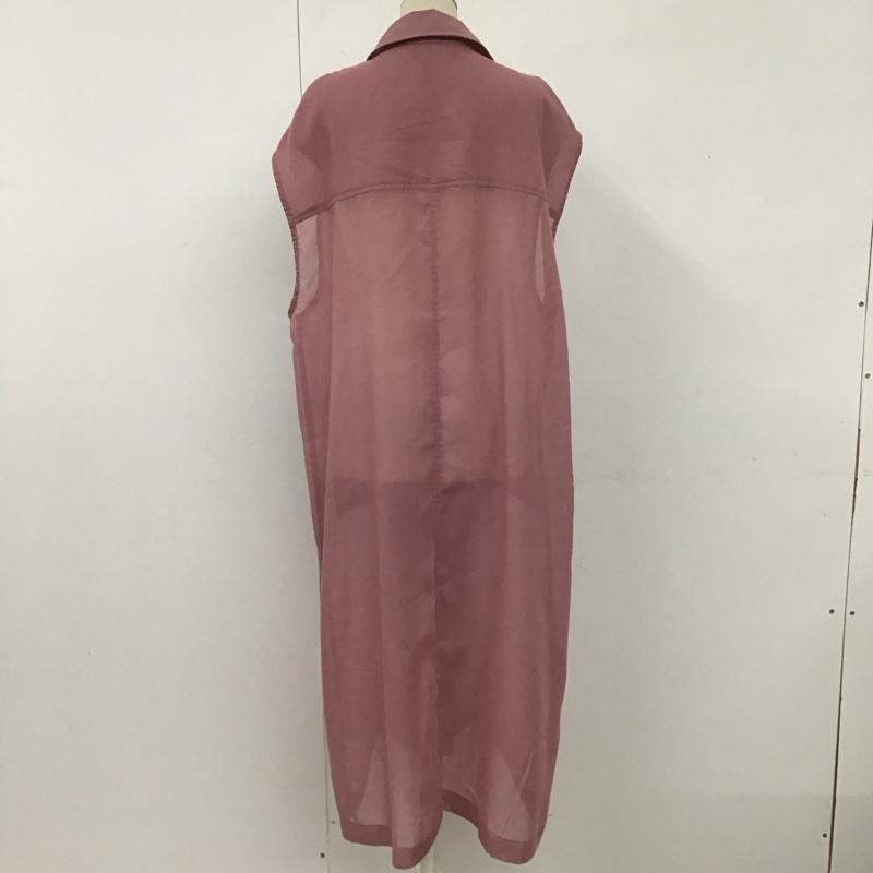 アメリカンホリック AMERICAN HOLIC ベスト ベスト HA22L0X0200 ニュアンスシアーロングジレ FREE 無地 桃 / ピンク / レディース USED 古着 中古 10109463