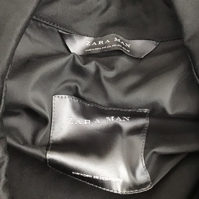 ザラメン ZARA MAN ジャケット、上着 ジャンパー、ブルゾン ロングコートジャケット カラージャケット アウター XXL 無地 黒 / ブラック / メンズ USED 古着 中古 10107703