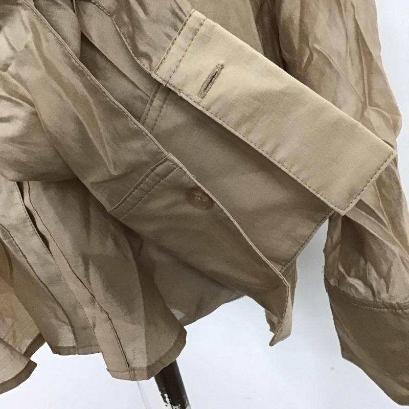 アーバンリサーチ URBAN RESEARCH シャツ、ブラウス 長袖 IT14-23R004 シアーバンドカラーシャツ FREE 無地 ベージュ / ベージュ / レディース USED 古着 中古 10112646