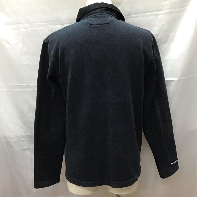 バーバリアン Barbarian カットソー 長袖 長袖カットソー カラーカットソー 古着 長袖ポロシャツ S 無地 紺 / ネイビー /  メンズ USED 古着 中古 10111796