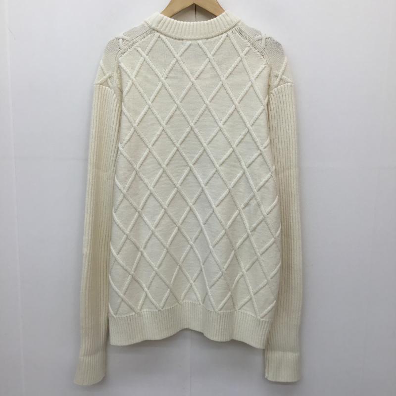 ユニクロ UNIQLO ニット、セーター 長袖 JW Anderson XL 無地 白 / ホワイト / メンズ USED 古着 中古 10138696