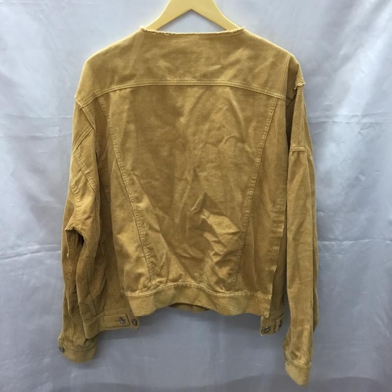 ニコアンド niko and... ジャケット、上着 ジャケット、ブレザー st92dj03fl ノーカラージャケット コーデュロイ 無地 マスタード / マスタード / レディース USED 古着 中古 10110844