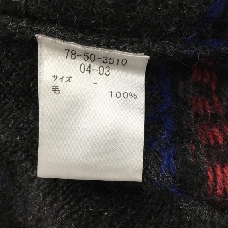 ニューヨーカー NEWYORKER ニット、セーター 長袖 長袖ニットカットソー ニット セーター クルーネックニット L 総柄 マルチカラー / マルチカラー /  メンズ USED 古着 中古 10113304