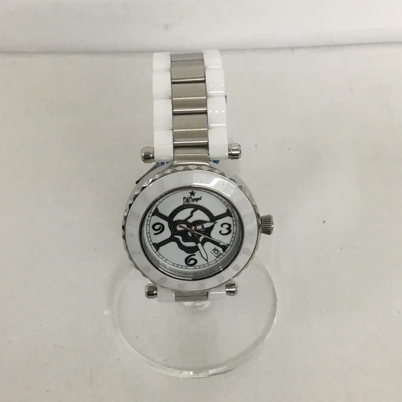 古着 USED 腕時計 アナログ(クォーツ式) DAD701 DADangel スカル ドクロ ロゴ、文字 白 / ホワイト / X 銀 / シルバー / メンズ USED 古着 中古 10129458