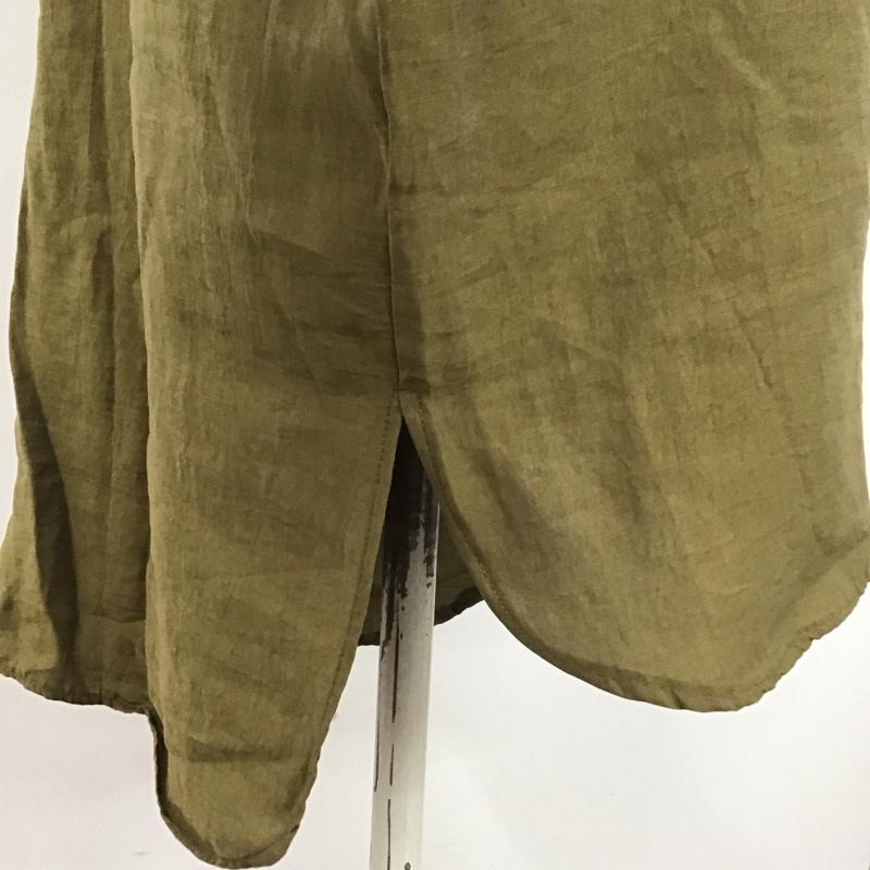 ザラ ZARA シャツ、ブラウス 長袖 XS 無地 カーキ / カーキ / レディース USED 古着 中古 10110495
