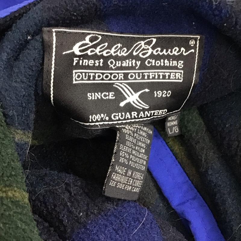 エディーバウアー Eddie Bauer ジャケット、上着 ジャンパー、ブルゾン L ロゴ、文字 青 / ブルー / メンズ USED 古着 中古 10115263