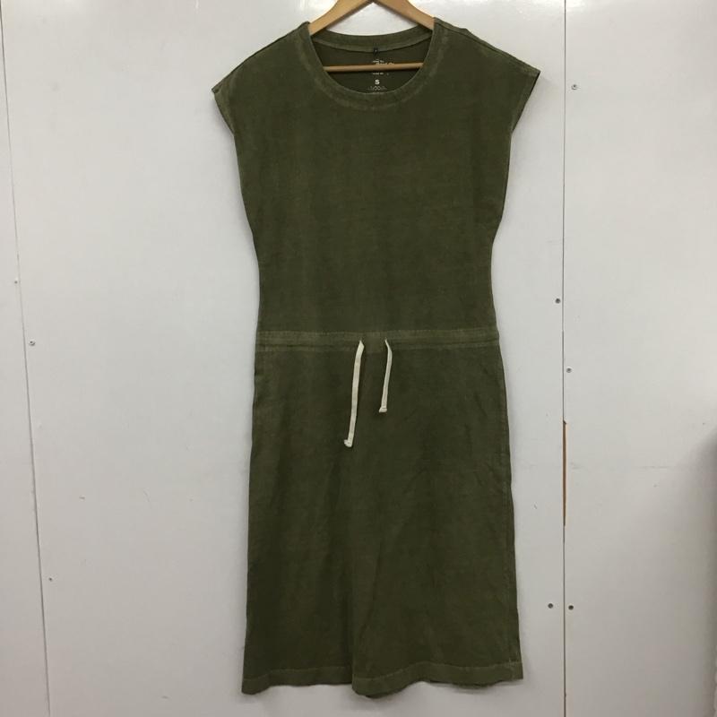 グッドオン Good On ワンピース ひざ丈スカート S 無地 カーキ / カーキ / レディース USED 古着 中古 10133879