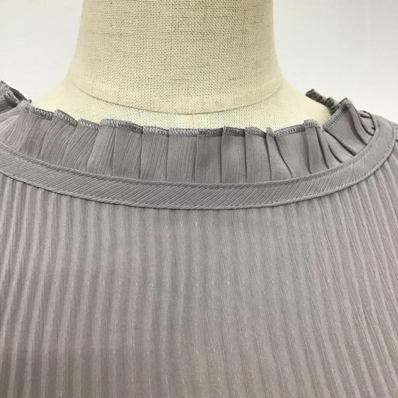 ミスティック mystic カットソー 長袖 長袖カットソー フレアシャツ スタンドネック 無地 灰 / グレー / レディース USED 古着 中古 10117491