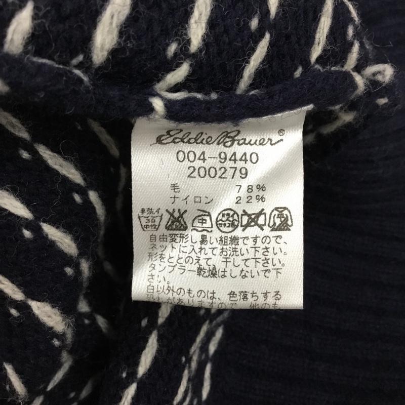 エディーバウアー Eddie Bauer ニット、セーター 長袖 長袖ジップアップニット アウター セーターニットジャケット M 総柄 マルチカラー / マルチカラー / メンズ USED 古着 中古 10113318