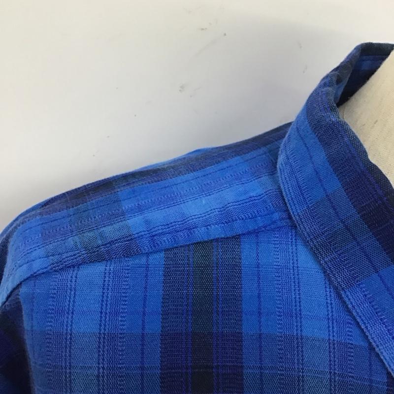 コロンビア Columbia シャツ、ブラウス 長袖 長袖シャツ カラーシャツ ポケットシャツ 長袖カットソー チェックシャツ XXL チェック 青 / ブルー /  メンズ USED 古着 中古 10110942