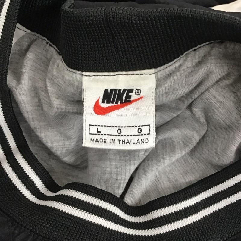 ナイキ NIKE カットソー 長袖 H7-FED ナイロンスウェット L ワンポイント 黒 / ブラック / X 白 / ホワイト / メンズ USED 古着 中古 10106815