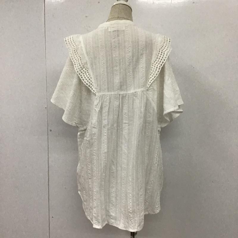 ニコアンド niko and... シャツ、ブラウス 半袖 L 無地 白 / ホワイト / レディース USED 古着 中古 10106187
