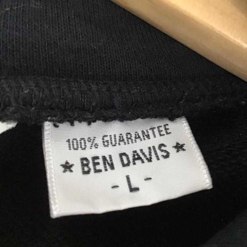 ベンデイビス BEN DAVIS パーカー 長袖 長袖パーカー プルオーバーパーカー スウェット L プリント 黒 / ブラック / メンズ USED 古着 中古 10133629