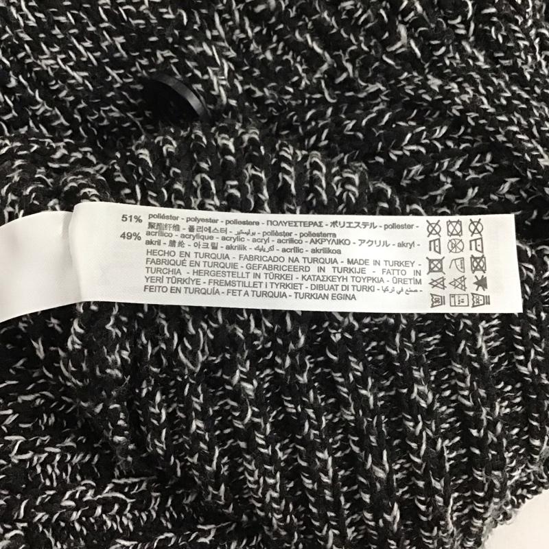 ザラ ZARA カーディガン 長袖 5802/113/084 L 白 / ホワイト / X 黒 / ブラック / レディース USED 古着 中古 10131140