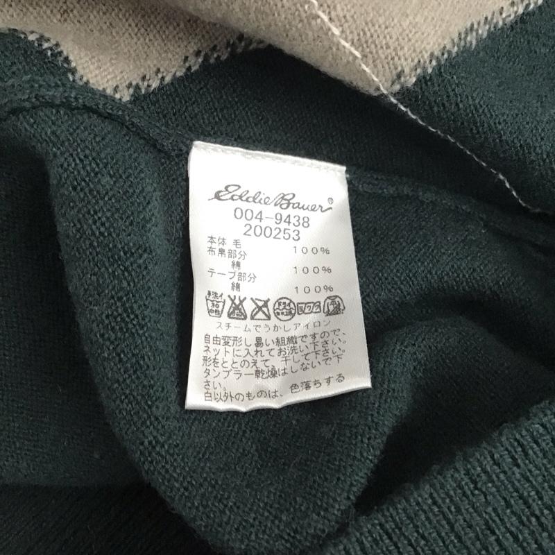 エディーバウアー Eddie Bauer ニット、セーター 長袖 長袖ニットカットソー ニット セーター M チェック マルチカラー / マルチカラー / メンズ USED 古着 中古 10112566