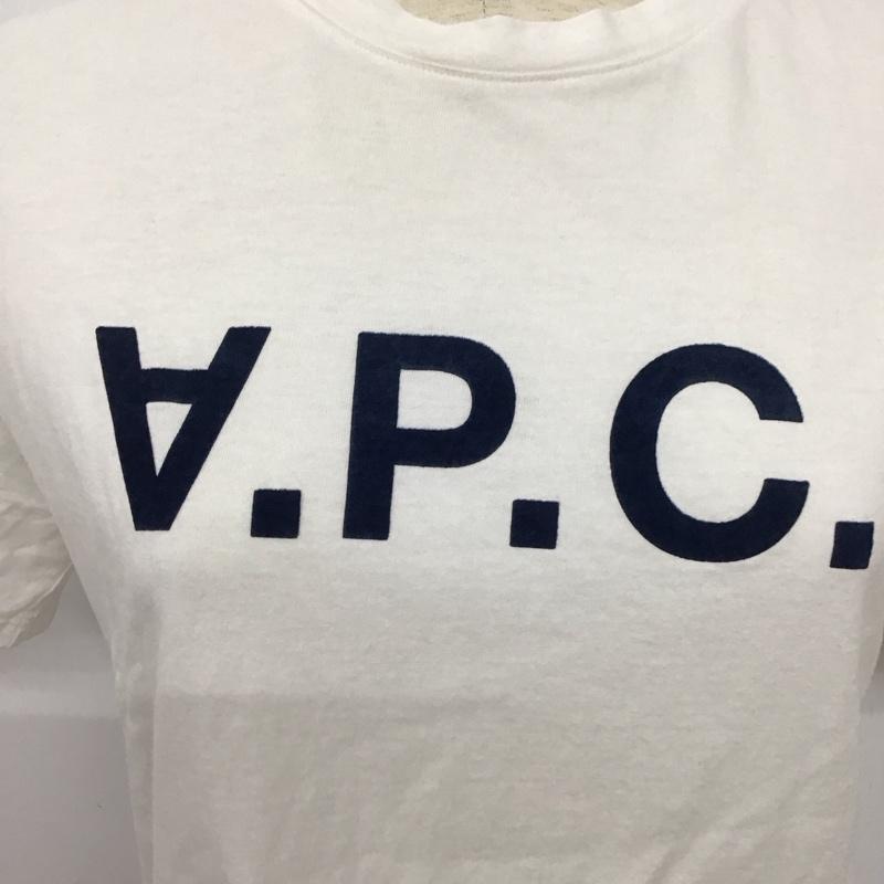 アーペーセー A.P.C. Tシャツ 半袖 半袖カットソー プリントTシャツ クルーネックカットソー XXS ロゴ、文字 白 / ホワイト / レディース USED 古着 中古 10127607
