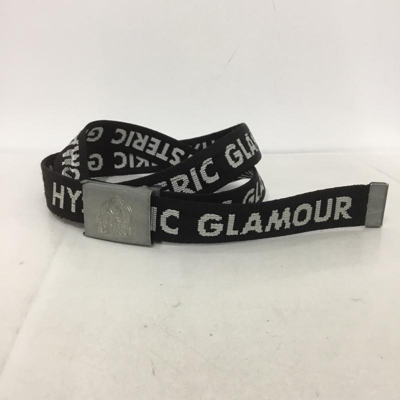 ヒステリックグラマー HYSTERIC GLAMOUR ベルト・バックル ベルト ガチャベルト ロゴジャガード テープベルト ロゴ、文字 黒 / ブラック / メンズ USED 古着 中古 10133297