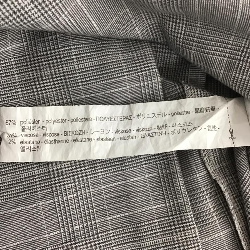 ザラ ZARA ワンピース ロングスカート 半袖ロングワンピース 総柄 タイトスカート M チェック 灰 / グレー / レディース USED 古着 中古 10113059