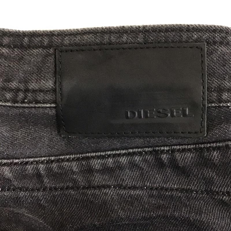 ディーゼル DIESEL パンツ デニム、ジーンズ デニムパンツ スリムパンツ カジュアルパンツ 32インチ ダメージ加工 黒 / ブラック / メンズ USED 古着 中古 10127734
