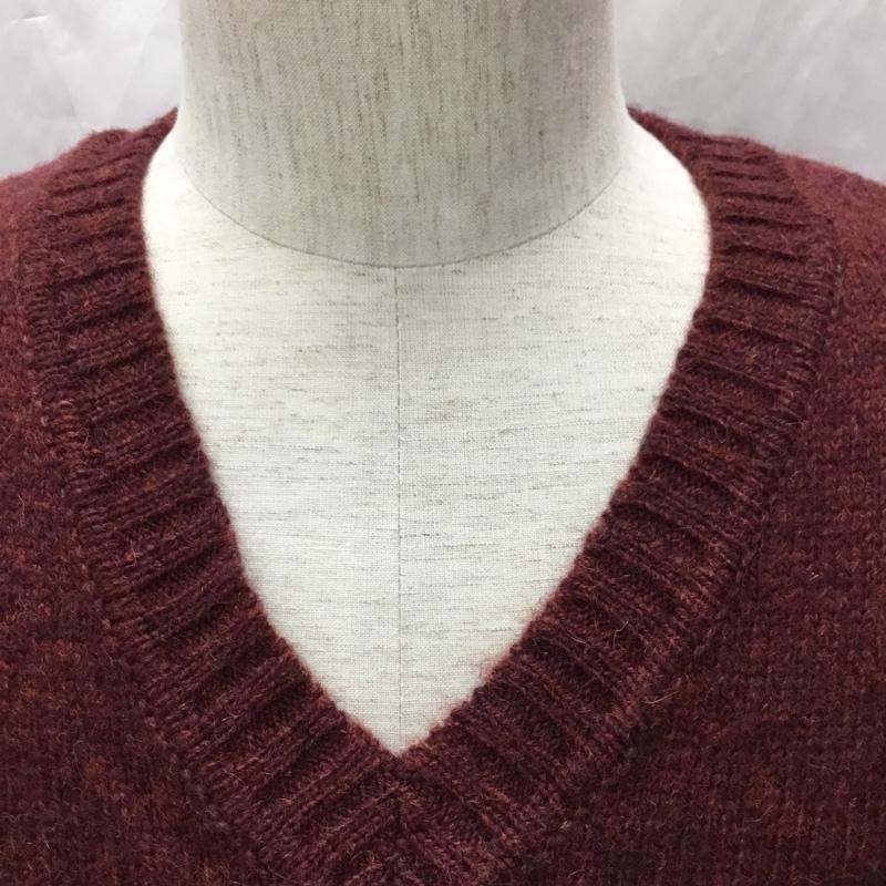 エルエルビーン L.L.Bean ベスト ベスト 0 FGQ6 Vネック ウール S 無地 えんじ / ワインレッド / メンズ USED 古着 中古 10112877