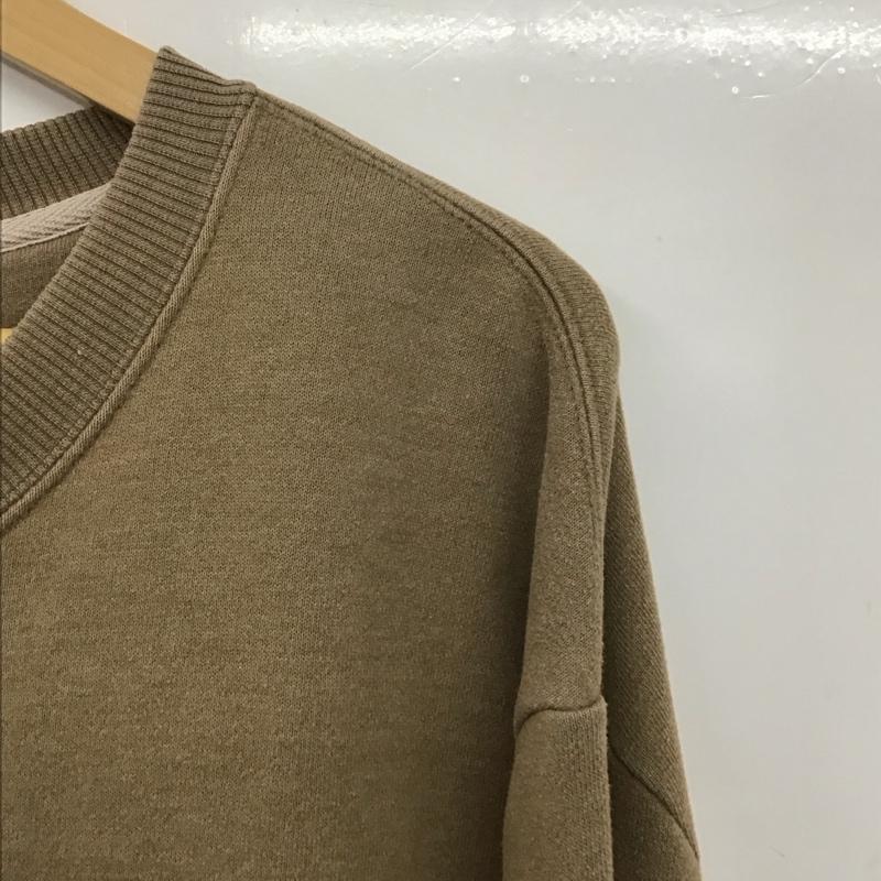 古着 USED トレーナー 長袖 長袖スウェット クルーネックカットソー トレーナー XXL 無地 ベージュ / ベージュ / メンズ USED 古着 中古 10132377