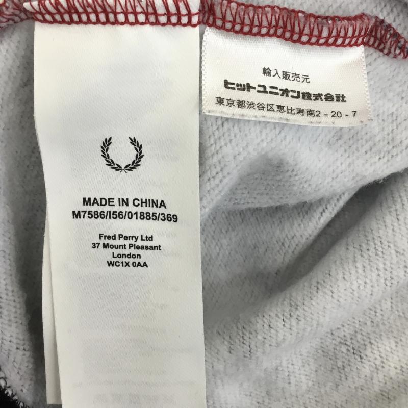 フレッドペリー FRED PERRY トレーナー 長袖 L チェック 赤 / レッド / メンズ USED 古着 中古 10135125