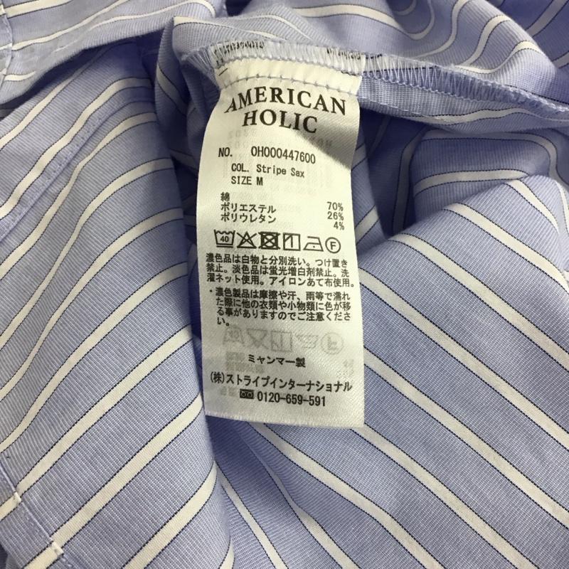 アメリカンホリック AMERICAN HOLIC シャツ、ブラウス 長袖 M ストライプ マルチカラー / マルチカラー / レディース USED 古着 中古 10151238