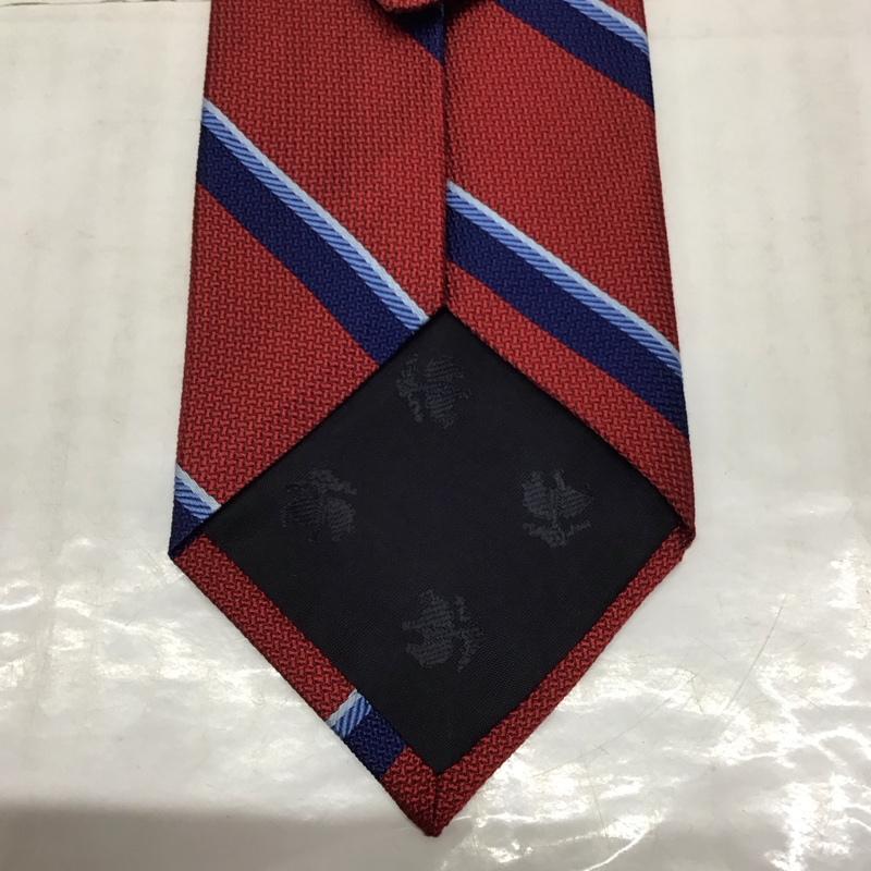 ブルックスブラザーズ BROOKS BROTHERS ネクタイ ネクタイ シルク ストライプ えんじ / ワインレッド / X 青 / ブルー / X 紺 / ネイビー / メンズ USED 古着 中古 10120898