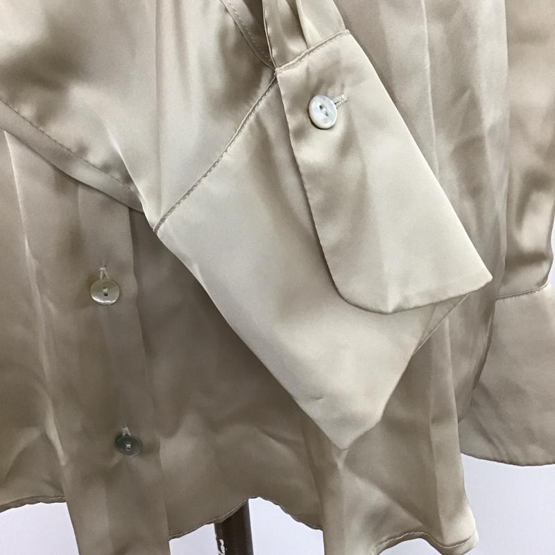 ザラ ZARA シャツ、ブラウス 長袖 長袖シャツ カラーシャツ 前ボタンシャツ XS 無地 ベージュ / ベージュ / レディース USED 古着 中古 10115916