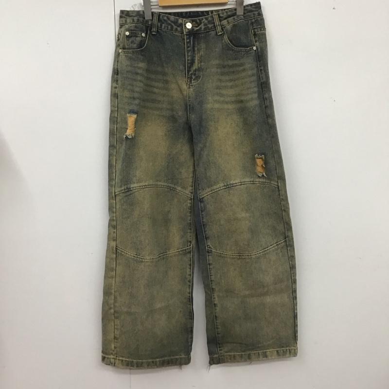 古着 USED パンツ デニム、ジーンズ デニムパンツ ワイドパンツ カジュアルパンツ XL 無地 マルチカラー / マルチカラー /  メンズ USED 古着 中古 10124932