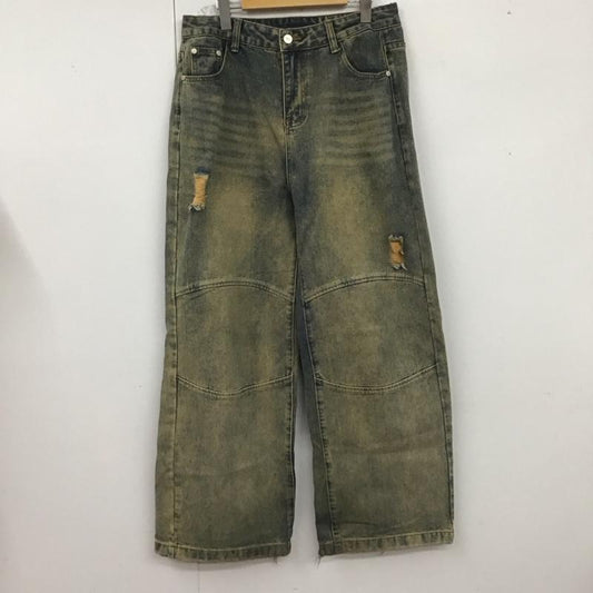 古着 USED パンツ デニム、ジーンズ デニムパンツ ワイドパンツ カジュアルパンツ XL 無地 マルチカラー / マルチカラー /  メンズ USED 古着 中古 10124932