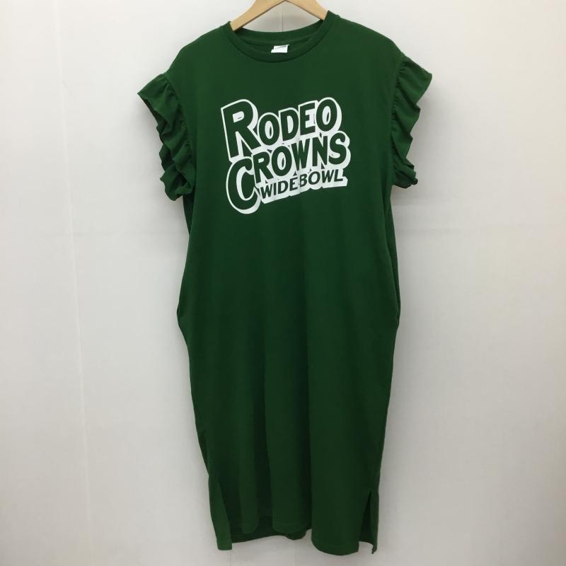 ロデオクラウンズ Rodeo Crowns ワンピース ロングスカート FREE ロゴ、文字 緑 / グリーン / レディース USED 古着 中古 10134143