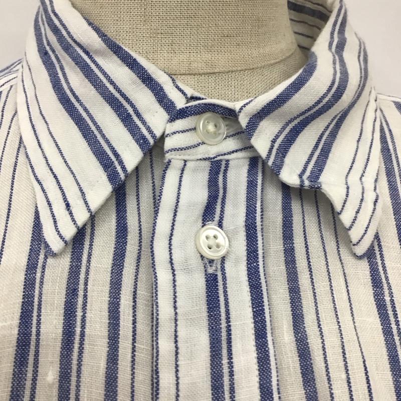 ポロラルフローレン POLO RALPH LAUREN シャツ、ブラウス 長袖 長袖シャツ カラーシャツ ポケットシャツ 長袖カットソー ストライプシャツ XS ストライプ 白 / ホワイト / X 青 / ブルー / レディース USED 古着 中古 10114521