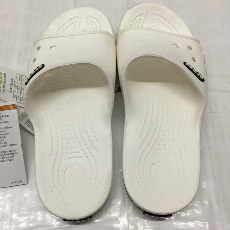 クロックス crocs サンダル サンダル クロックバンドスライド タグ付 23.0cm 無地 白 / ホワイト / レディース USED 古着 中古 10119318