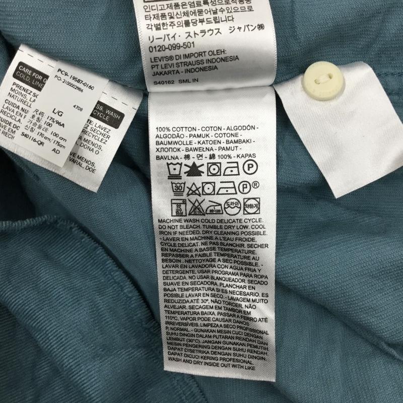 リーバイス Levi s シャツ、ブラウス 長袖 ワークシャツ コーデュロイ L 無地 水色 / ライトブルー / メンズ USED 古着 中古 10119838