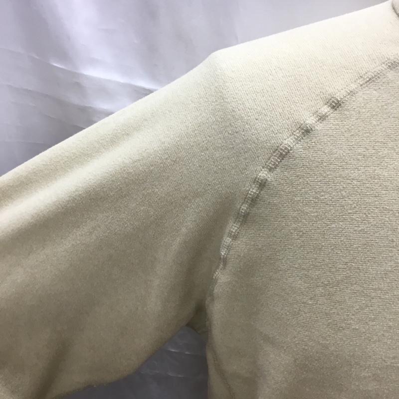 モンベル mont-bell トレーナー 長袖 1104983 シャミース プルオーバー フリース ハーフジップ L ロゴ、文字 ベージュ / ベージュ / メンズ USED 古着 中古 10109051