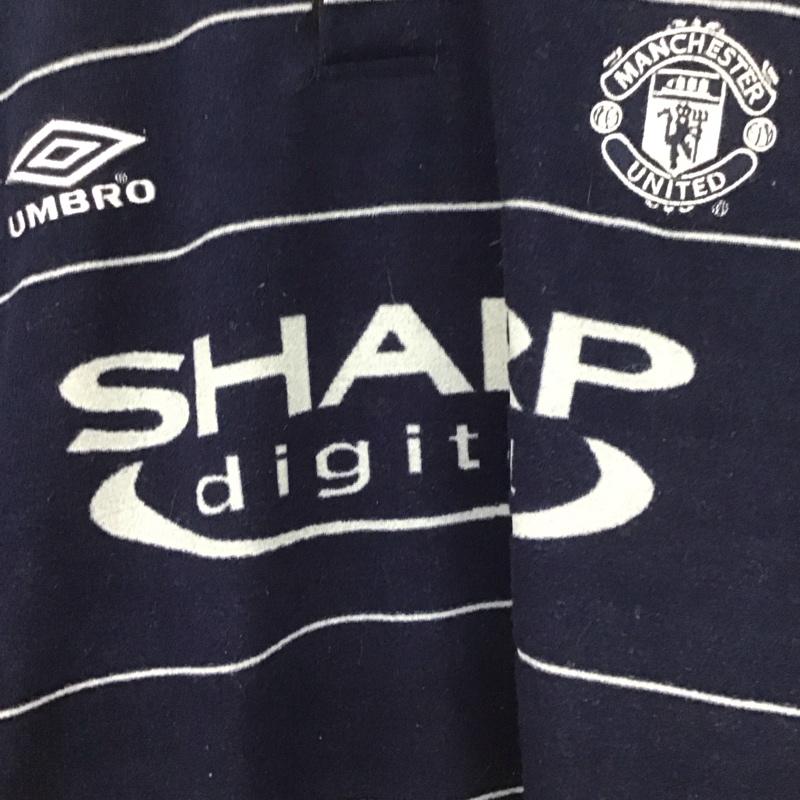 アンブロ UMBRO ポロシャツ 半袖 210199 MANCHESTER UNITED 90年代 M ロゴ、文字 紺 / ネイビー / メンズ USED 古着 中古 10139429