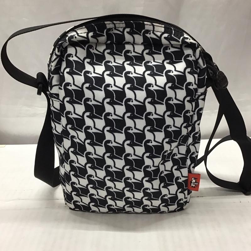 チャムス CHUMS ショルダーバッグ ショルダーバッグ CH60-2535 ペンギン 総柄 白 / ホワイト / X 黒 / ブラック / メンズ USED 古着 中古 10116055