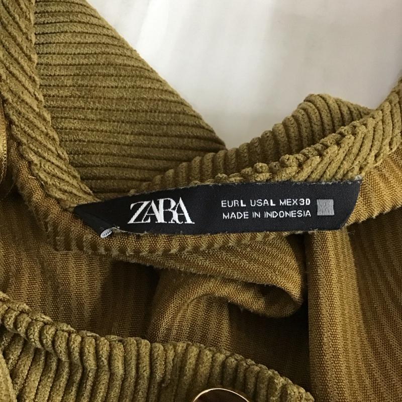 ザラ ZARA ジャケット、上着 ジャケット、ブレザー 7969 246 751 ショート丈 コーデュロイ トップス L 無地 キャメル / キャメル / レディース USED 古着 中古 10109690